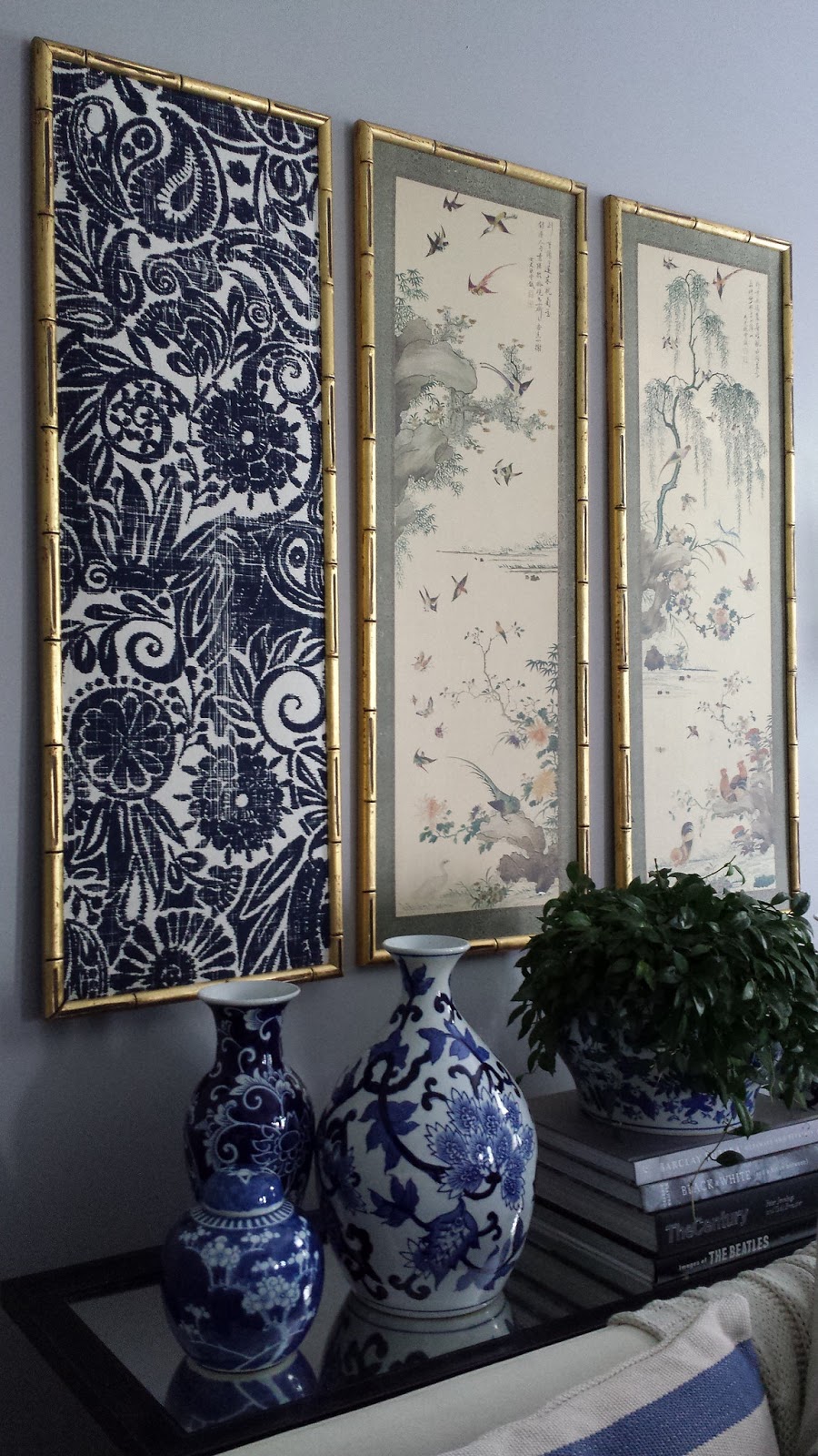 Framed fabric cheap wall art